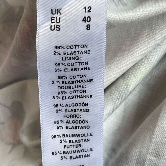 NWOT ASOS Pink Floral knee length dress size 8 - Picture 7 of 9